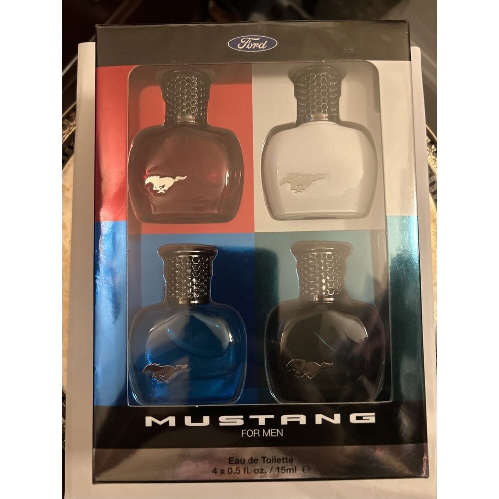 Fragrance Men's Ford MUSTANG Eau De Toilette 4 Pieces Gift Set 4x 0.5oz